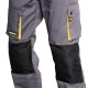 Pantalones Largos DeTrabajo, Multibolsillos, Resistentes, Rodilla Reforzada, Gris/Amarillo Talla 42/44 M