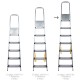 Escalera Doméstica Aluminio 7 Peldaños 12 cm Grosor.