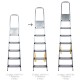 Escalera Doméstica Aluminio 6 Peldaños 12 cm Grosor.