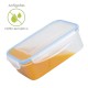 Recipiente Hermetico Plastico Rectangular 1.500 ml. 22x15x7.5 (Alt.) cm.