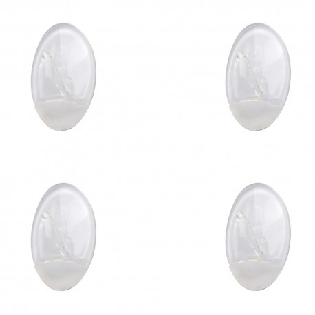 Colgador Oryx  Transparente Pequeño (Blister 4 Unidades) Adhesivo