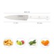 Cuchillo Husky Pelador 11 cm. Hoja Acero Inoxidable, Cuchillo Verduras, Cuchillo Cortar Verduras Mango Ergonomico Blanco