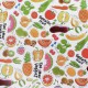 Mantel Hule Rectangular Frutas Fantasia Impermeable Antimanchas PVC 140x250 cm.  Recortable Uso Interior y Exterior