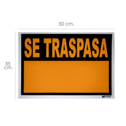 Cartel Se Traspasa 50 x 35 (Alt.) cm.
