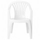 Silla Respaldo Bajo Resina Monobloc, Color Blanco, Modelo  Lyra