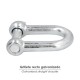 Grillete Recto Galvanizado 8 mm. 5/16" Uso Domestico