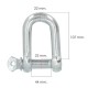 Grillete Recto Galvanizado 22 mm. 7/8" Uso Domestico