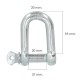 Grillete Recto Galvanizado 20 mm. 3/4" Uso Domestico