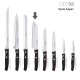 Cuchillo Aspen Santoku Hoja Acero Inoxidable 17 cm. Negro